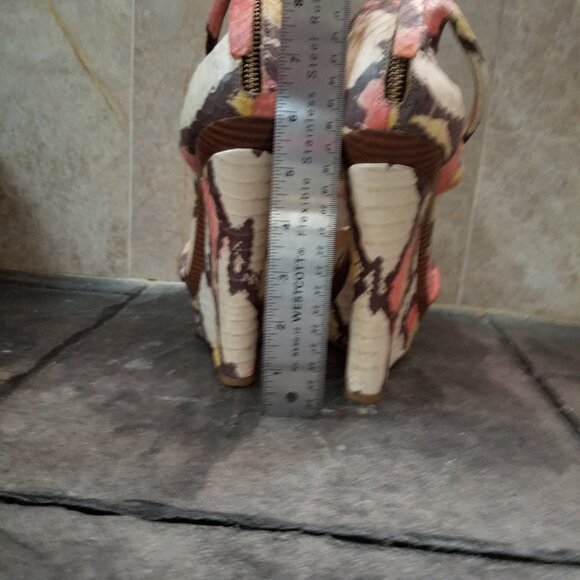 Colorful snake skin platform wedges with 6 inch heels - Picture 9 of 10